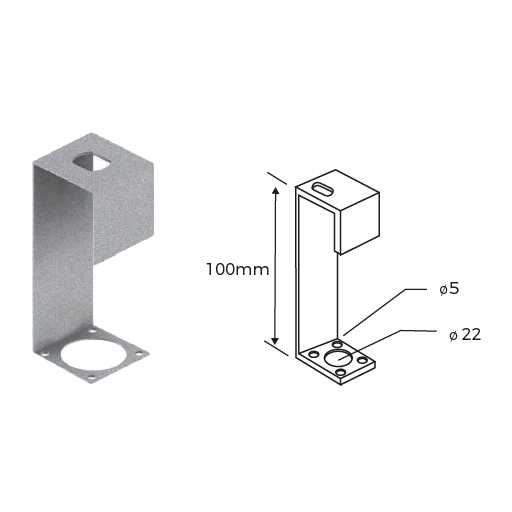 Gancho Curto para Luminária