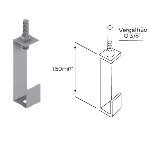 Gancho Longo para Perfilado